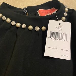 NWT - $298 kate spade New York Pearl Pave Dress in Black - Size 4